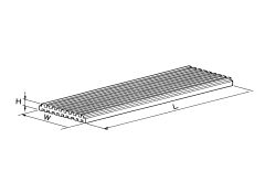 GP-100-10 - Rubberen trillingdempende mat 100 x 1000 x 10 mm